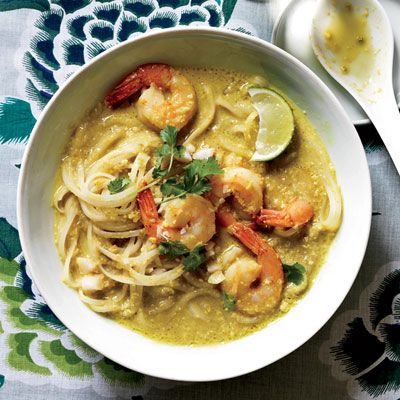 <p>This hearty Southeast Asian noodle soup is sweet, spicy and vibrant, with a tropical creaminess from coconut milk. </p><p><b>Recipe: </b><a href="/recipefinder/coconut-laksa-shrimp-recipe-fw0412" target="_blank"><b>Coconut Laksa with Shrimp</b></a></p>