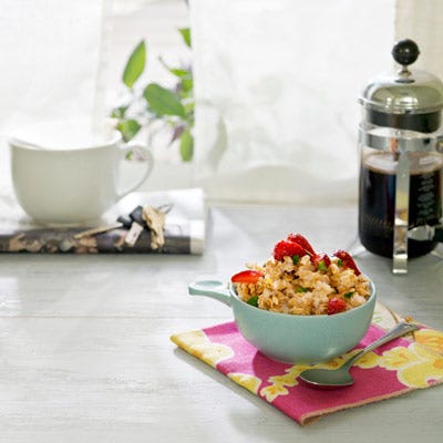 Baked Lemon and Vanilla Oatmeal with Strawberries <p>Prepare this sweet oatmeal casserole the night before and bake the next morning for a no-fuss brunch entree.</p>
<p><strong>Recipe:</strong> <a href="../../../recipefinder/baked-lemon-vanilla-oatmeal-strawberries-recipe-opr0512" target="_blank"><strong>Baked Lemon and Vanilla Oatmeal with Strawberries</strong></a></p>