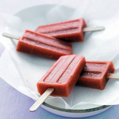 Nectarine and Strawberry Pops