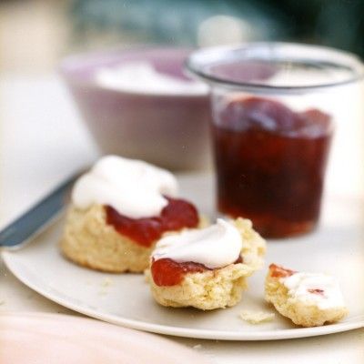 <p>Top these classic scones with strawberry jam and softly whipped cream.</p><p><b>Recipe:</b> <a href="/recipefinder/cream-scones-recipe-mslo0412"><b>Cream Scones</b></a></p>

