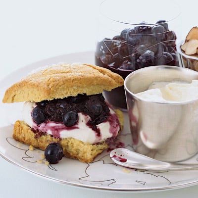 Blueberry-Almond Shortcakes with Crème Fraîche