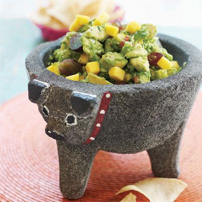 for a twist on traditional guacamole add fresh fruit such as diced mango and sliced grapes to this classic recipe served in rosa mexicano restaurants 
 recipe nacho casserole