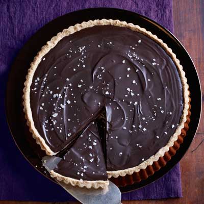 <p>Decadent chocolate ganache is balanced by a lightly savory almond crust and a pinch of sea salt for garnish.</p><p><b>Recipe:</b> <a href="/recipefinder/ganache-tart-salted-almond-crust-recipe-ghk0212"><b>Ganache Tart with Salted-Almond Crust</b></a></p>
