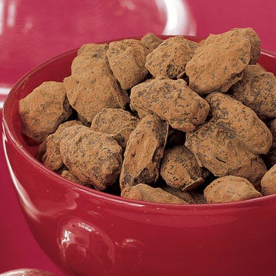 <p>Whole almonds toasted and covered in a rich, chocolaty glaze are the perfectly sweet treat at any time of day.</p><p><b>Recipe:</b> <a href="/recipefinder/crackly-chocolate-almonds-2909"><b>Crackly Chocolate Almonds</b></a></p>