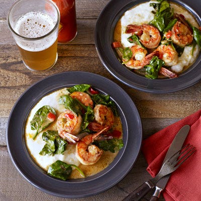 Cheddar Grits <p>Ready in just ten minutes, this easy grits recipe is perfect on its own for breakfast, or as an accompaniment for a dish such as <a href="/recipefinder/creole-shrimp-recipe-opr0612"target="_blank">Creole Shrimp</a>.</p>
<p><strong>Recipe:</strong> <a href="../../../recipefinder/cheddar-grits-recipe-opr0612" target="_blank"><strong>Cheddar Grits</strong></a></p>