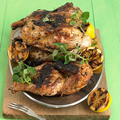 Grilled Chicken with Lemon and Oregano