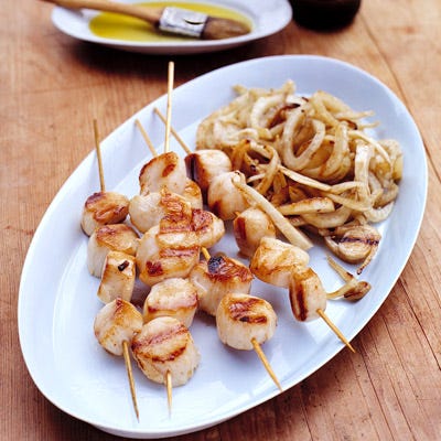 Grilled Sea Scallops and Fennel