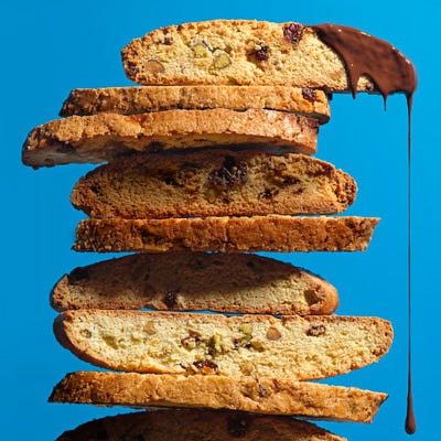Cornmeal Biscotti with Cranberries and Pistachios