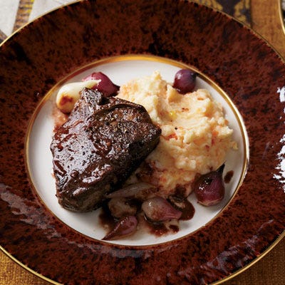 Spice-Glazed Lamb Chops with Red Wine-Coffee Pan Sauce