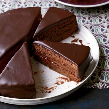 <p>Sacher torte is a classic Austrian chocolate cake layered with apricot preserves.</p>
<p><strong>Recipe:</strong> <a href="/recipefinder/sacher-torte-recipe-fw0512" target="_blank"><strong>Sacher Torte</strong></a></p>
