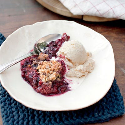 <p>A classic crumble topping baked onto a mix of the season's ripest, juiciest berries is a most satisfying summer dessert.</p><br />

<b>Recipe:</b> <a href="/recipefinder/mixed-berry-crumble-honey-vanilla-ice-cream-recipe-clv0711" target="_blank"><b>Mixed-Berry Crumble with Honey-Vanilla Ice Cream</b></a>