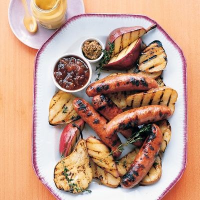 Grilled Chicken Sausage With Pears Recipe