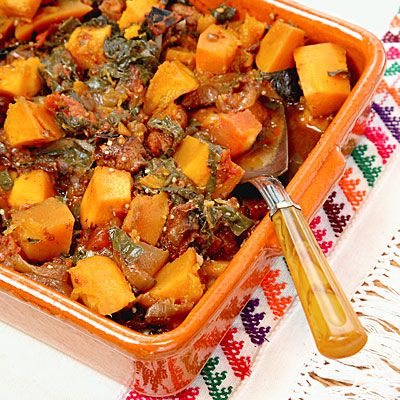 <p>Smoky, spicy chipotle chiles enhance this braised pumpkin (-and-pork, optional) dish suitable for a chilly fall evening.</p>
<p><b>Recipe:</b> <a href="http://www.delish.com/recipefinder/smoky-braised-mexican-pumpkin-recipe-mslo1010" target="_blank"><b>Smoky Braised Mexican Pumpkin</b></a></p>