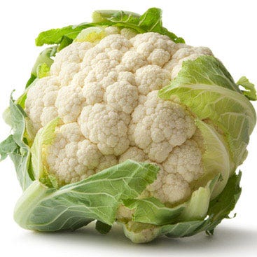 White cauliflower is oh-so-good for you, but there are benefits to branching out. Orange cauliflower has 25 times more beta-carotene than white; purple has anthocynanis (also found in blueberries), which have been linked to a reduced risk of cancer and diabetes. And green cauliflower, aka broccoflower, has slightly more vitamin A and vitamin C than its white brethren—not to mention a milder taste and faster cook time. You’ll have to look harder for the colored varieties, but the nutritional pluses and incredible flavors make them worth the search, says Ranno.