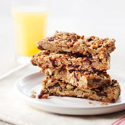 <p>Bake a pan of these snacks and you'll never go back to the boxed stuff. They're super-easy and fun to make with kids. One brand uses almost as many nuts as we do, but a 12-bar box is $30! Our tray of 18 costs only $6 — and it's a whole lot tastier.</p>
<p><strong>Recipe:</strong> <a href="../../../recipefinder/granola-bars-recipe" target="_blank"><strong>Granola Bars</strong></a></p>