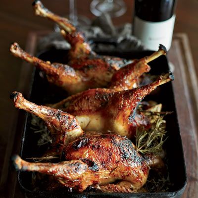 <p>Inspired by beautifully browned Peking duck, this chicken is brushed with a mixture of soy sauce and honey before being roasted at two different temperatures to achieve crispy skin and a moist interior.</p><p><b>Recipe:</b> <a href="/recipefinder/honey-lemon-glazed-roast-chicken-recipe-fw0511" target="_blank"><b>Honey-and-Lemon-Glazed Roast Chicken</b></a></p>
