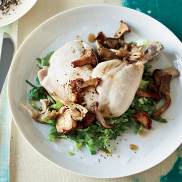 <p><strong>Chef Way:</strong> David Bouley pot-roasts chicken on aromatic hay in the oven; he learned the method from the legendary French chef Roger Vergé, who cooked on a bed of lavender.</p>
<p><strong>Easy Way:</strong> For home cooks, dried chamomile flowers — loose, or in tea bags — can replace the hay Bouley uses.</p>
<br />
<p>Before baking, Bouley seals chicken inside a pot using homemade bread dough, a very old French technique. Store-bought pizza dough works well, too.</p>
<p><b>Recipe: </b><a href="http://gogonow.org/recipefinder/pot-roasted-chicken-mushrooms-recipe-fw0911%22 target="_blank"><b>Pot-Roasted Chicken with Mushrooms</b></a></p>