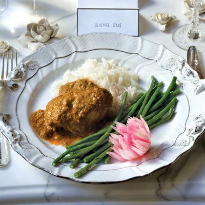 <p>Rendang is a Malaysian meat dish that's slow-cooked in coconut milk. This version is made with chicken thighs flavored with an intensely fragrant ginger-chile paste, but it can also be made with beef, shrimp, or vegetables. Serve with steamed jasmine rice and sautéed green beans.</p><p><b>Recipe: </b><a href="/recipefinder/curried-coconut-chicken-rendang-recipe-fw0111" target="_blank"><b>Curried-Coconut Chicken Rendang</b></a></p>