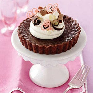 <p>Chocolate aficionados will love these individual treats made with a rich, buttery crust and decadent chocolate custard filling. Add a little fresh whipped cream, chocolate shavings and a sprinkling of candy to make it even more crave-worthy.</p>
<p><strong>Recipe:</strong> <a href="../../../recipefinder/chocolate-custard-tarts-121873" target="_blank"><strong>Chocolate Custard Tarts</strong></a></p>