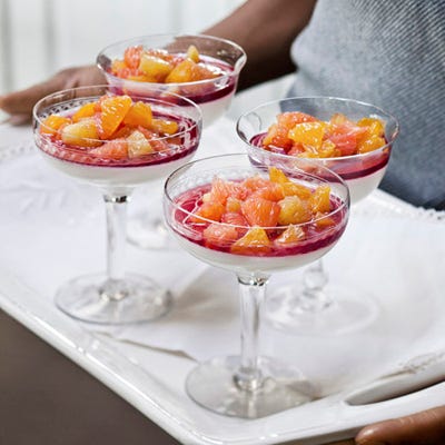 <p>Red wine, sugar, and seasonings become a sweet jewel-toned syrup, which offsets the tangy custard in this elegant dessert.</p>
<p><strong>Recipe:</strong> <a href="../../../recipefinder/buttermilk-custard-navel-oranges-red-wine-syrup-recipe-clx0311" target="_blank"><strong> Buttermilk Custard with Navel Oranges in Red Wine Syrup</strong></a></p>