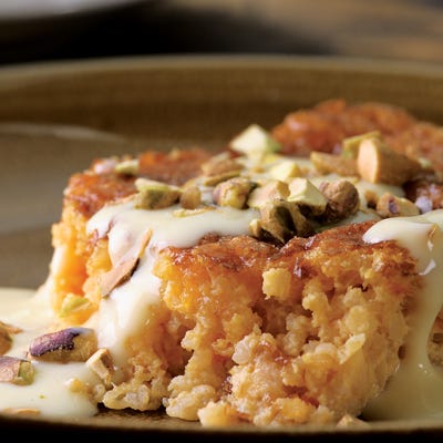 <p>Don't be put off by "bulgur" and "cake" in the same title. (Think rice pudding but with bulgur.) Whether you use coarser-textured bulgur (our preference) or fine, the cooked bulgur should resemble cooked oatmeal.</p>
<p><b>Recipe: </b><a href="/recipefinder/apricot-bulgur-pudding-cake-custard-sauce-recipe" target="_blank"><b>Apricot-Bulgur Pudding Cake with Custard Sauce</b></a></p>