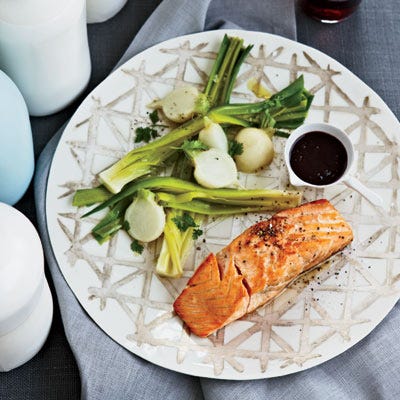 Salmon with Red WineâBalsamic Sauce