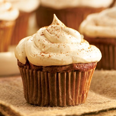 <p>Shredded apple replaces some of the oil and keeps the cake moist in these cinnamon-spiked cupcakes. There is a generous amount of fluffy marshmallow frosting to mound or pipe on top for a festive look. Be sure to frost them right after you make the frosting — it stiffens as it stands and becomes more difficult to spread.</p>
<p><strong>Recipe:</strong> <a href="../../../recipefinder/apple-cupcakes-cinnamon-marshmallow-frosting-recipe" target="_blank"><strong>Apple Cupcakes with Cinnamon-Marshmallow Frosting</strong></a></p>