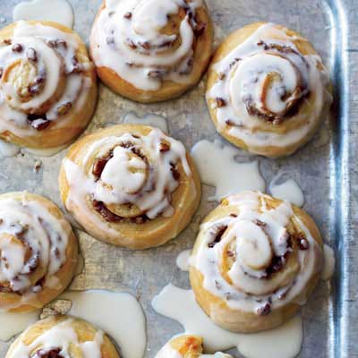 Glazed Cinnamon Rolls with Pecan Swirls