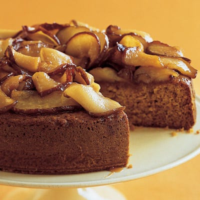 Honey Cake with Caramelized Pears