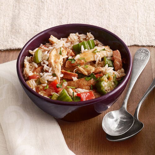 <p>A warming stew full of bright, crisp veggies, lean chicken, and spicy andouille sausage, this gumbo is a stick-to-your-ribs dish that's perfect during the cold winter months.</p>
<p> </p>
<p><strong> Recipe:</strong> <a href="http://www.countryliving.com/recipefinder/chicken-andouille-gumbo-recipe-clv0212" target="_blank">Chicken-and-Andouille Gumbo</a></p>