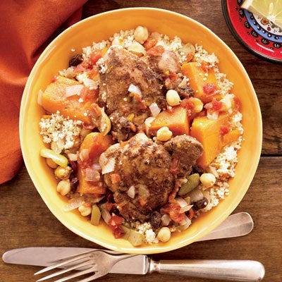<p>This Moroccan stew features tender chicken and butternut squash whose flavors have melded with garlic, onion, and rich spices in the gentle heat of the slow cooker.</p><p><b>Recipe: </b><a href="/recipefinder/slow-cooker-chicken-tagine-ghk0907" target="_blank"><b>Slow-Cooker Chicken Tagine</b></a></p>