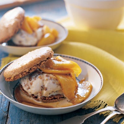 Walnut Dacquoises with Honey-Walnut Ice Cream