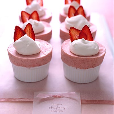 Frozen Strawberry Souffles