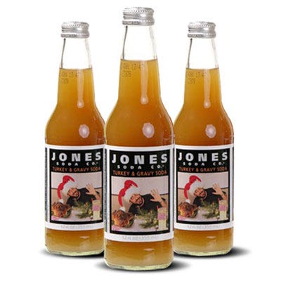 If you're a big soda drinker who loves Thanksgiving dinner, then your wildest dreams have come true. Jones Soda Co., which is famous for its limited-edition holiday concoctions, rolled out Tofurky & Gravy Soda this season. Based on the vegetarian Thanksgiving meal, the Tofurky flavor is vegan-friendly and sugar-free. (This isn’t the first time Jones has embraced Turkey Day flavors. In 2004, the company offered a five-pack of sodas that included the following flavors: Green Bean Casserole, Mashed Potato & Butter, Fruitcake, Cranberry and last—but certainly not least—Turkey & Gravy.)