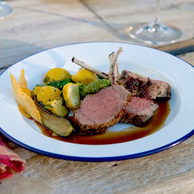 Herb-Crusted Rack of Lamb with Gremolata Pesto