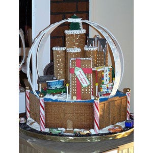 <p>Every year proud gingerbread construction workers descend on Asheville, North Carolina, to attend the annual Grove Park Inn National Gingerbread House Competition. In 2006, one of the entrants impressed visitors with this version of the Detroit skyline nestled inside a snow globe.</p>