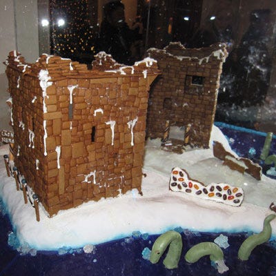 <p>Now you can claim you have seen the elusive Loch Ness Monster — at least an edible version of it. North End Grill presented this sugary version of Urquhart Castle, which overlooks Loch Ness in Scotland.</p>