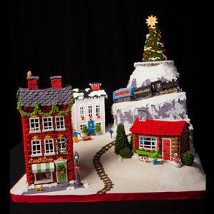 <p>At this year's Grove Park Inn National Gingerbread House Competition, Mary Figueroa, from Fishers, Indiana, took second place in the teen division for her Polar Express scene.</p>