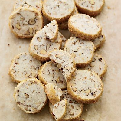 <p>Karen DeMasco beats the dough for these buttery cookies with an entire vanilla bean, so the oils in the pod add deep vanilla flavor. By rolling the dough in demerara sugar before slicing and baking the cookies, she makes them extra-crispy. (Recipe adapted from The Craft of Baking.)</p>
<p><strong>Recipe:</strong> <a href="../../../recipefinder/pecan-shortbread-cookies-recipe" target="_blank"><strong>Pecan Shortbread Cookies</strong></a></p>