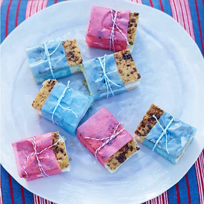 <p>"Ice cream sandwiches are universally popular, and everyone loves peach ice cream, too," Linton Hopkins says. "To make this recipe really Southern, we use pecans in the crispy cookie."</p><p><b>Recipe:</b> <a href="/recipefinder/butter-pecan-cookie-peach-ice-cream-sandwiches-recipe-fw0712" target="_blank"><b>Butter Pecan Cookie and Peach Ice Cream Sandwiches</b></a></p>