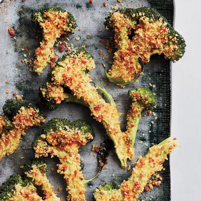 <p>The genius idea here is pulsing sliced pepperoni with bread crumbs to add a ton of extra flavor and a great crunch to broccoli.</p><p><b>Recipe: </b><a href="/recipefinder/flash-roasted-broccoli-spicy-crumbs-recipe-fw1212" target="_blank"><b>Flash-Roasted Broccoli with Spicy Crumbs</b></a></p>