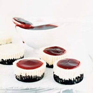 <p>Parisi made several versions of these brilliant little jam-topped cheesecakes, substituting fromage blanc and other tangy soft cheeses for the usual sour cream. Some versions were sweeter, others more tart; all were delicious.</p><p><b>Recipe:</b> <a href="http://www.delish.com/recipefinder/mini-black-bottom-cheesecakes-recipe-7901" target="_blank"><b>Mini Black-Bottom Cheesecakes</b></a></p>