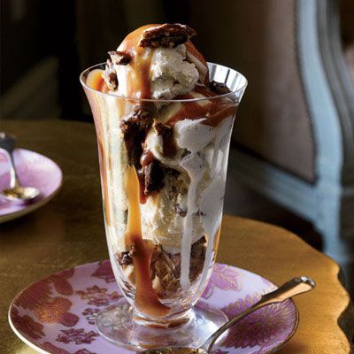 <p>Pastry chef Bob Truitt loves anything that includes caramel and ice cream. "But there always needs to be a crunch," he says. So he makes pecan-studded blondies the base for this sundae and adds a garnish of candied pecans.</p><p><b>Recipe: </b><a href="/recipefinder/butter-pecan-blondie-sundaes-creamy-caramel-sauce-recipe-fw0213" target="_blank"><b>Butter-Pecan Blondie Sundaes with Creamy Caramel Sauce</b></a></p>