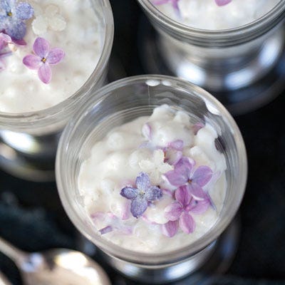 <p>"I've always loved tapioca pudding, but the first time I had it made by Claudia Fleming, it took my breath away. When I began thinking of uses for lilac, the creaminess of tapioca kept springing to mind. This dish has just enough texture from the tapioca and lilac flowers, and the coconut and lilac flavors provide a nice balance." — Miche Bacher</p>
<p><strong>Recipe:</strong> <a href="../../../recipefinder/coconut-lilac-tapioca-recipe-del0313" target="_blank"><strong>Coconut Lilac Tapioca</strong></a></p>