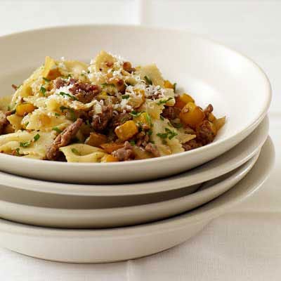 Farfalle with Spicy Sausage and Butternut Squash
