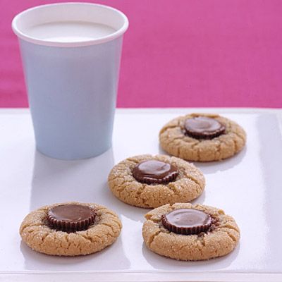 <p>These cookies will have a moist, brownielike texture the day you make them and get crispier the following day. You can also make them with other favorite chocolate candies. Store the cookies in an airtight container for up to two weeks. Adding marshmallows to the container will prevent the cookies from drying out.</p><p><b>Recipe:</b> <a href="http://www.delish.com/recipefinder/peanut-butter-surprise-cookies-recipe"><b>Peanut Butter Surprise Cookies</b></a></p>