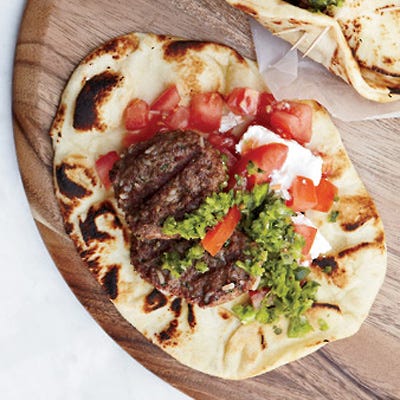 <p>Harissa, a staple in Tunisian and Moroccan cooking, ordinarily contains dried red chiles. Grace Parisi makes her green version with Anaheim and serrano chiles to add bright flavor to grilled lamb burgers. </p><p><b>Recipe:</b> <a href="/recipefinder/lamb-burgers-green-harissa-recipe-fw0912 "><b>Lamb Burgers with Green Harissa </b></a></p>