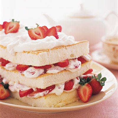 <p>This moist angel food cake is delicious on its own or with our strawberry whipped cream. It's the perfect accompaniment to an afternoon tea party.</p><p><b>Recipe:</b> <a href="/recipefinder/strawberry-angel-food-layer-cake-2747"><b>Strawberry-Angel Food Layer Cake</b></a></p>

