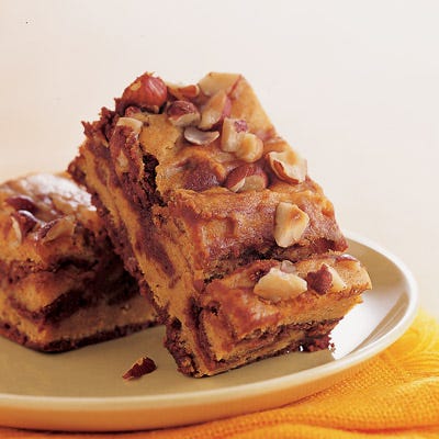 <p>Chocolate and pumpkin make a frightfully delicious pair in these creamy swirl brownies, which are an ever-popular option on the holiday dessert table.</p>
<p><b>Recipe:</b> <a href="http://gogonow.org/recipefinder/pumpkin-swirl-brownies-recipe-mslo0810%22 target="_blank"><b>Pumpkin-Swirl Brownies</b></a></p>