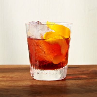 <p>This delicious gin, Campari, and vermouth cocktail develops a smooth, deep flavor after being aged in an oak barrel for a month.</p>
<p><strong>Recipe:</strong> <a href="http://www.delish.com/recipefinder/aged-negroni-recipe-fw1012"><strong>Aged Negroni</strong></a></p>